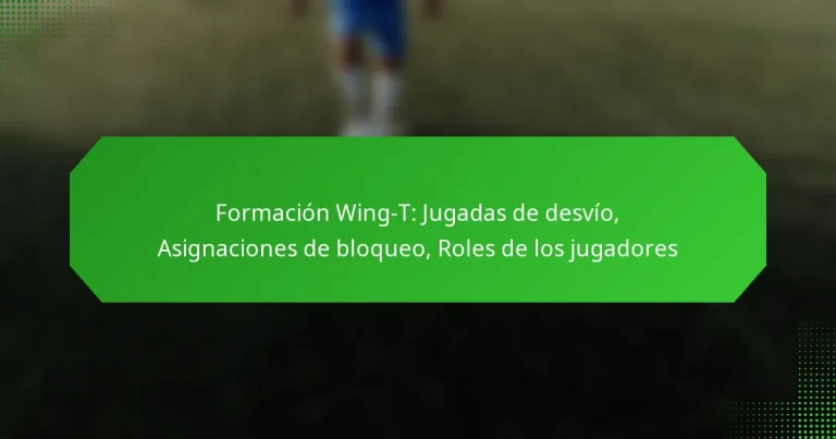 Formación Wing-T: Jugadas de desvío, Asignaciones de bloqueo, Roles de los jugadores
